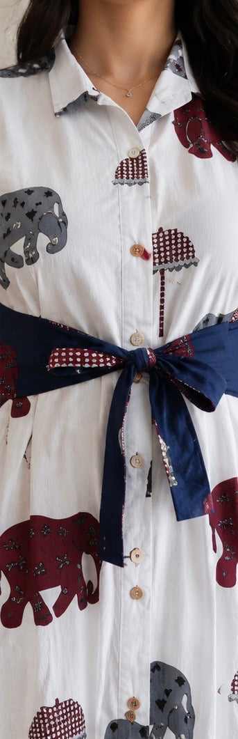 Safari Bloom Shirt Dress