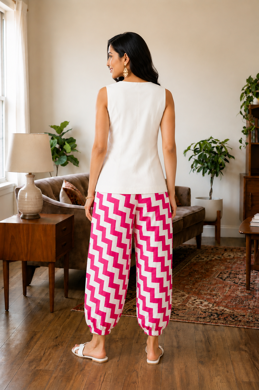 The Pink Zigzag Waistcoat Set