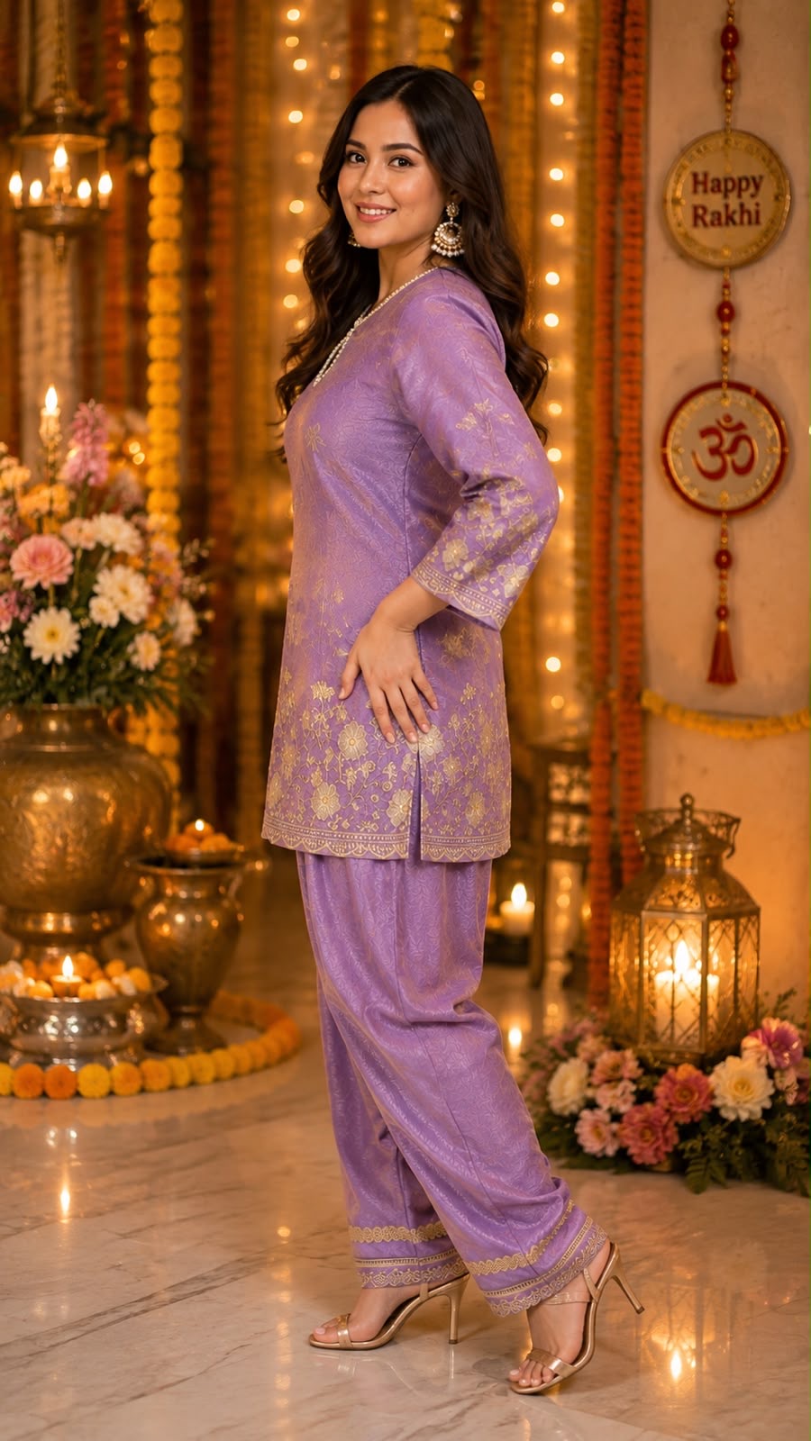 Amara Lavender Farshi Set