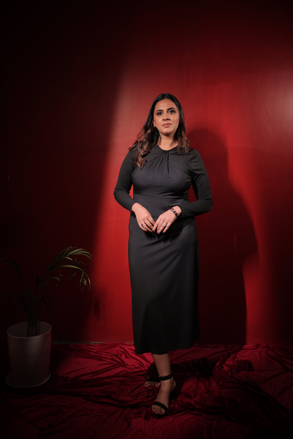 Deepika Padukone Black Knot Dress