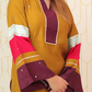 Mustard Wine Kurta Set