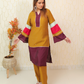 Mustard Wine Kurta Set