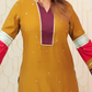 Mustard Wine Kurta Set