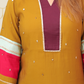 Mustard Wine Kurta Set