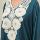 Teal Blue Drape Kaftan Set