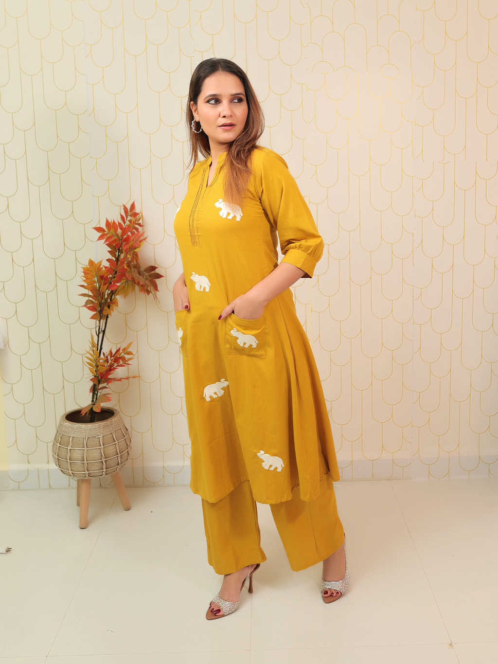 Elevara Mustard Co-ord Set