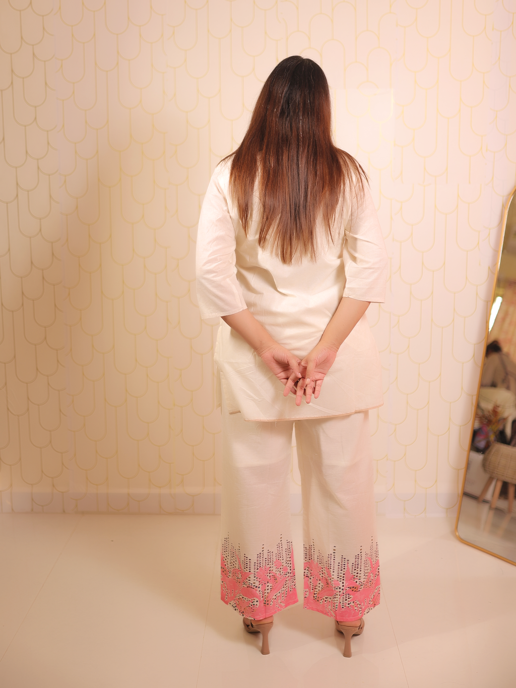 White Lady Print Co-ord Set