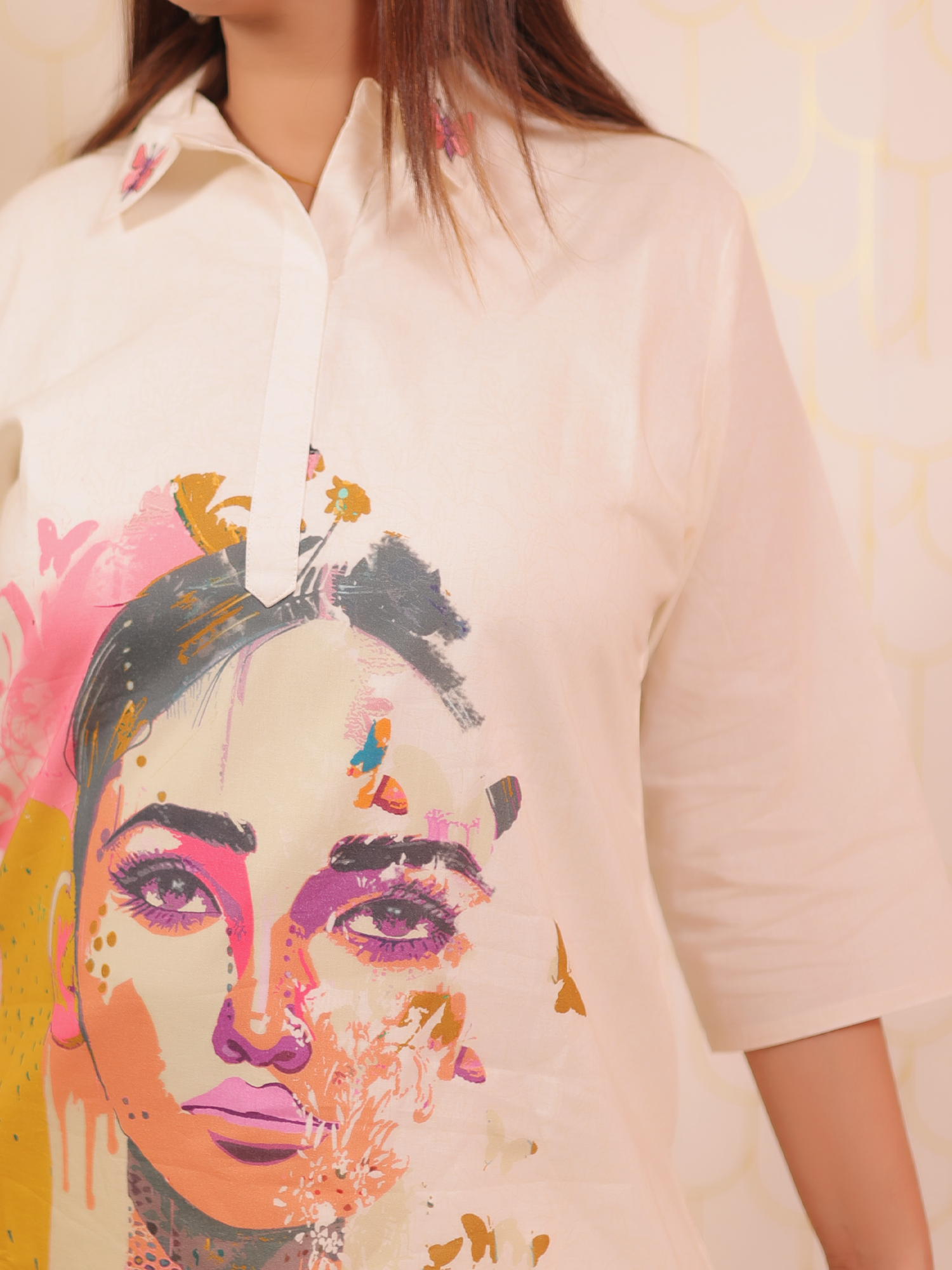 White Lady Print Co-ord Set