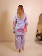Lilac Butterfly Print Co-ord Set