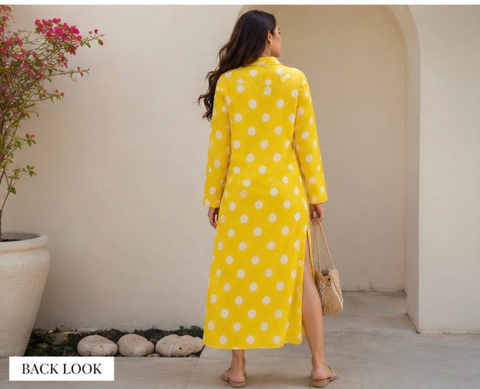 Yellow Polka Dress