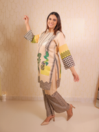 Beige Multi Print Co-ord Set