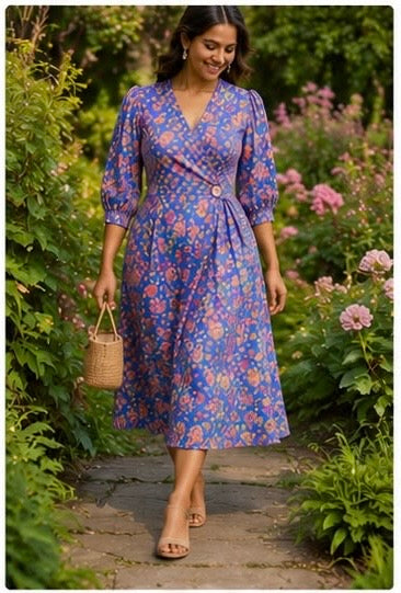 Mama Bloom Wrap Dress