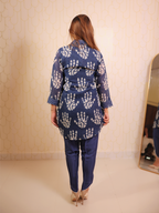 Hand Print Blue Tulip Co-ord Set