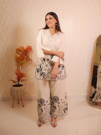 White Shell Neck Co-ord Set