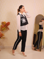 Black Lace Patch 2-piece Kurta Set