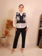 Black Lace Patch 2-piece Kurta Set