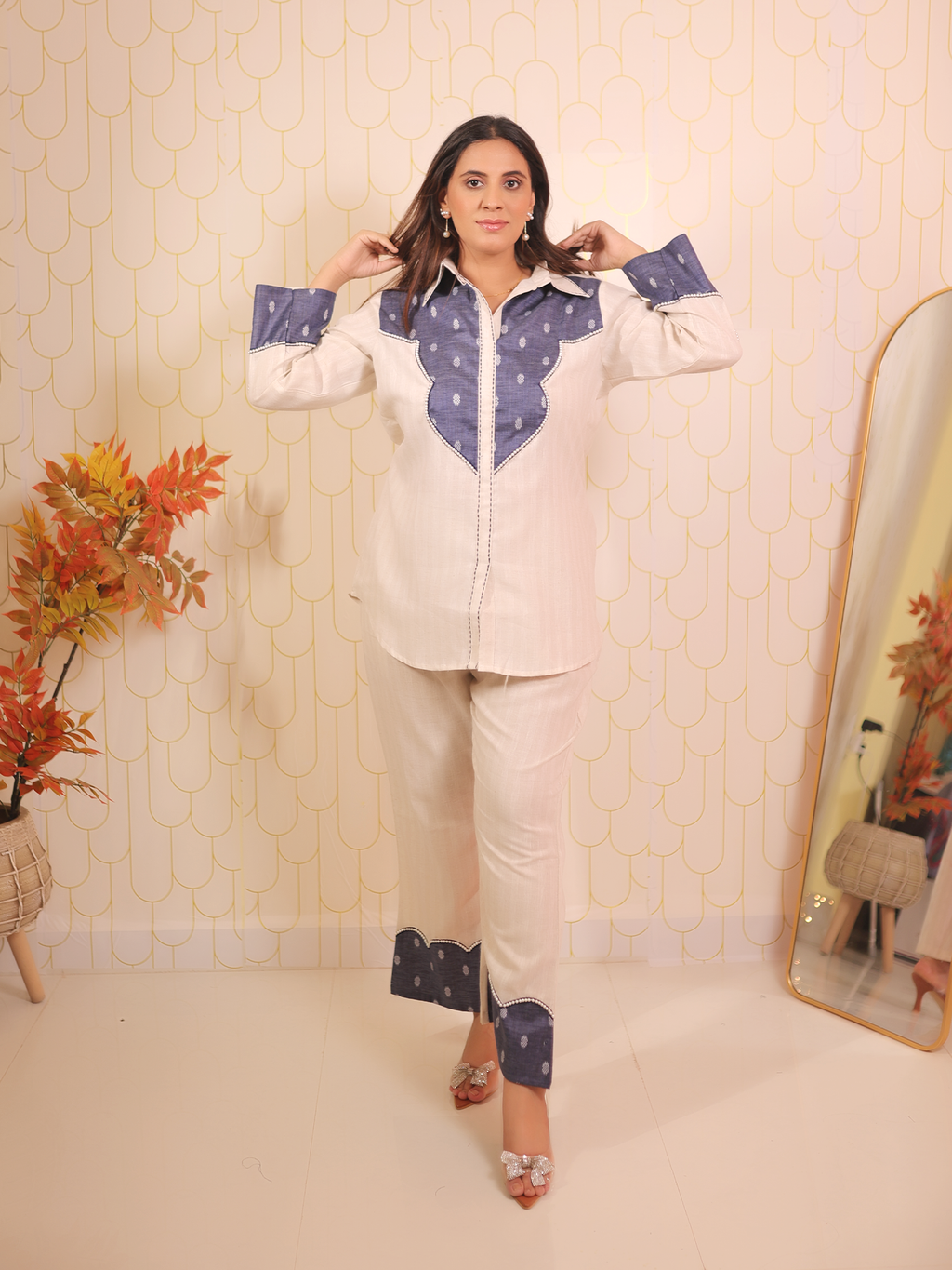 Pearl Denim White Co-ord Set