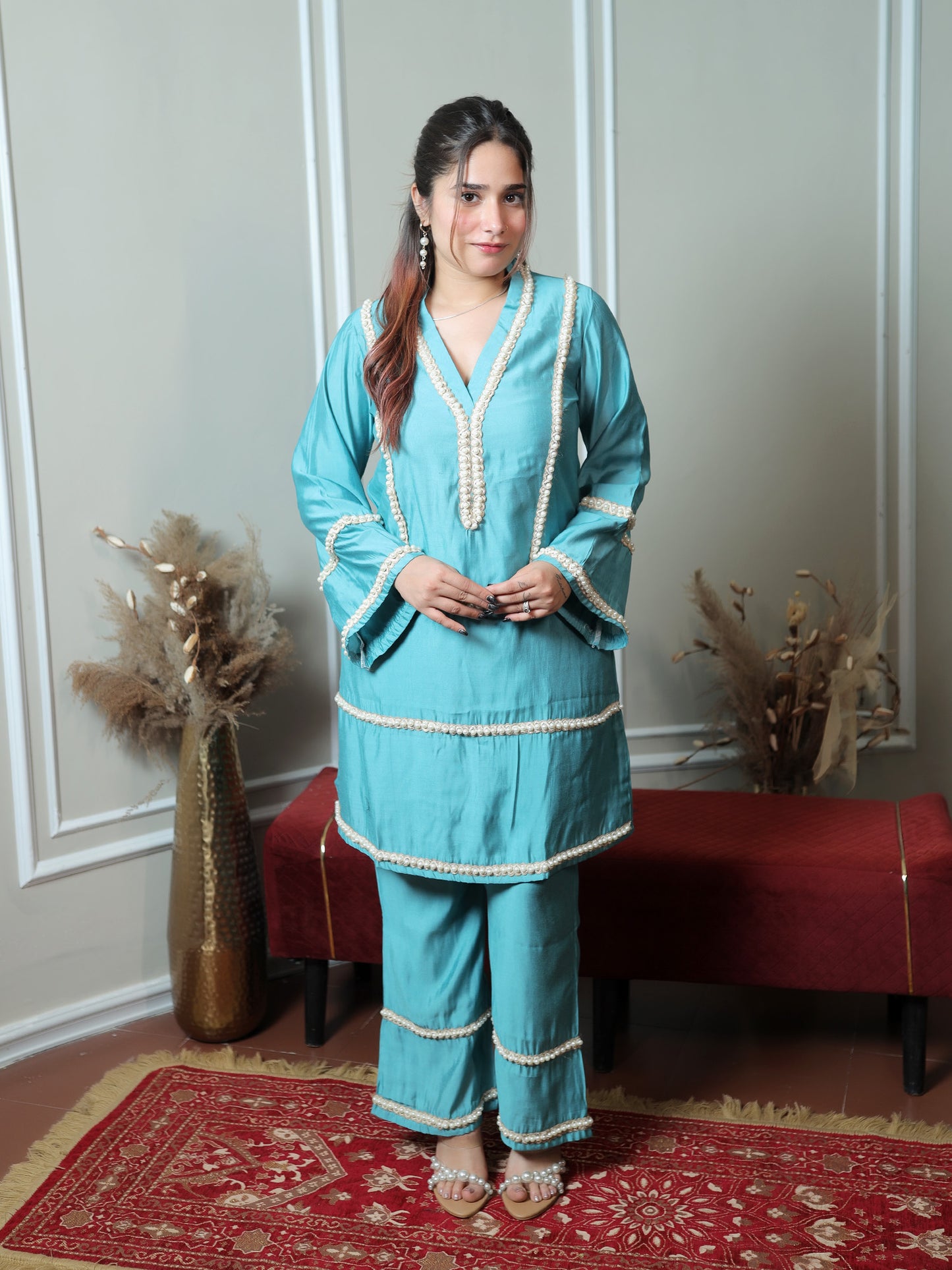 Turquoise Pearl Set