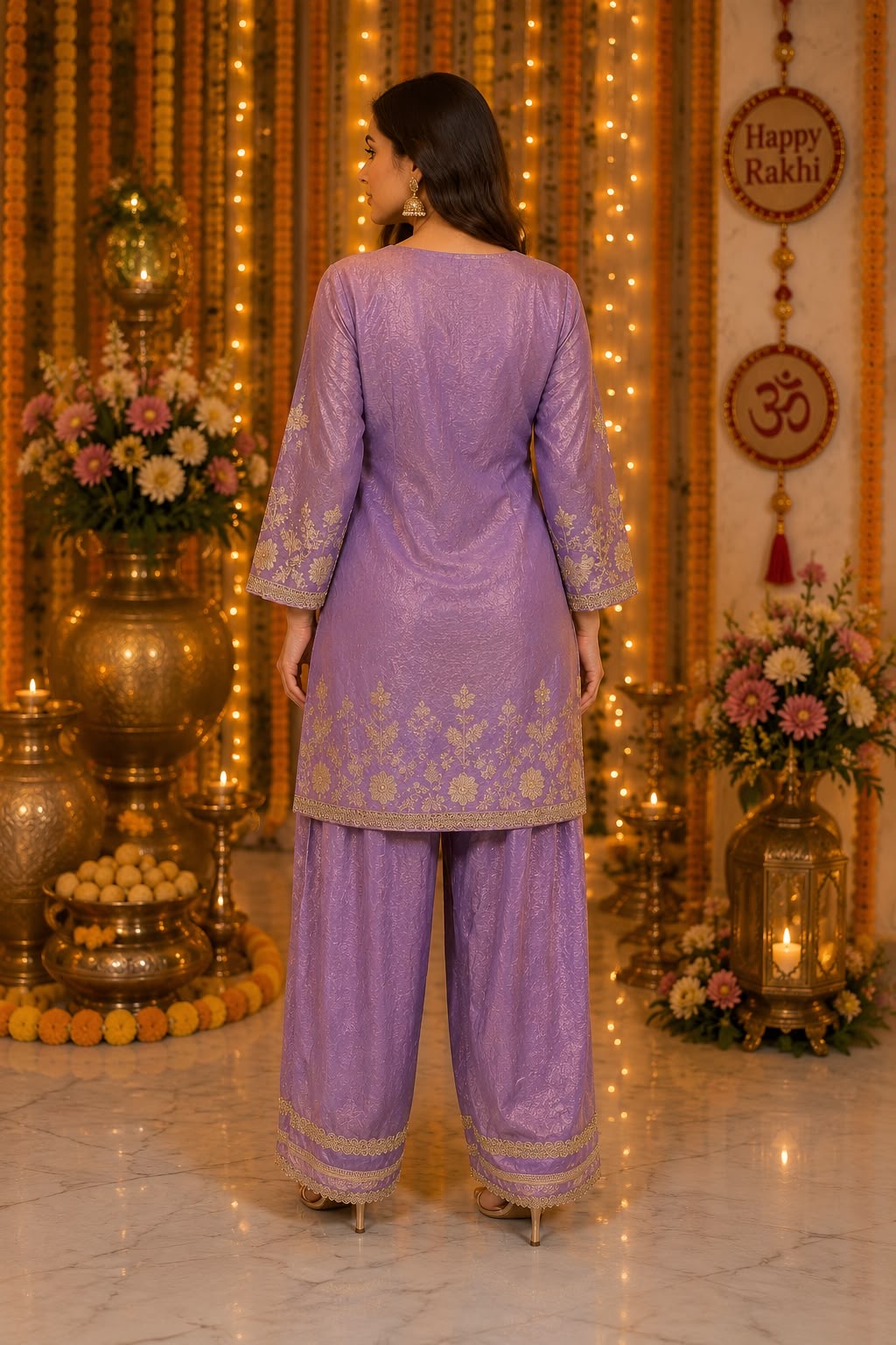 Amara Lavender Farshi Set