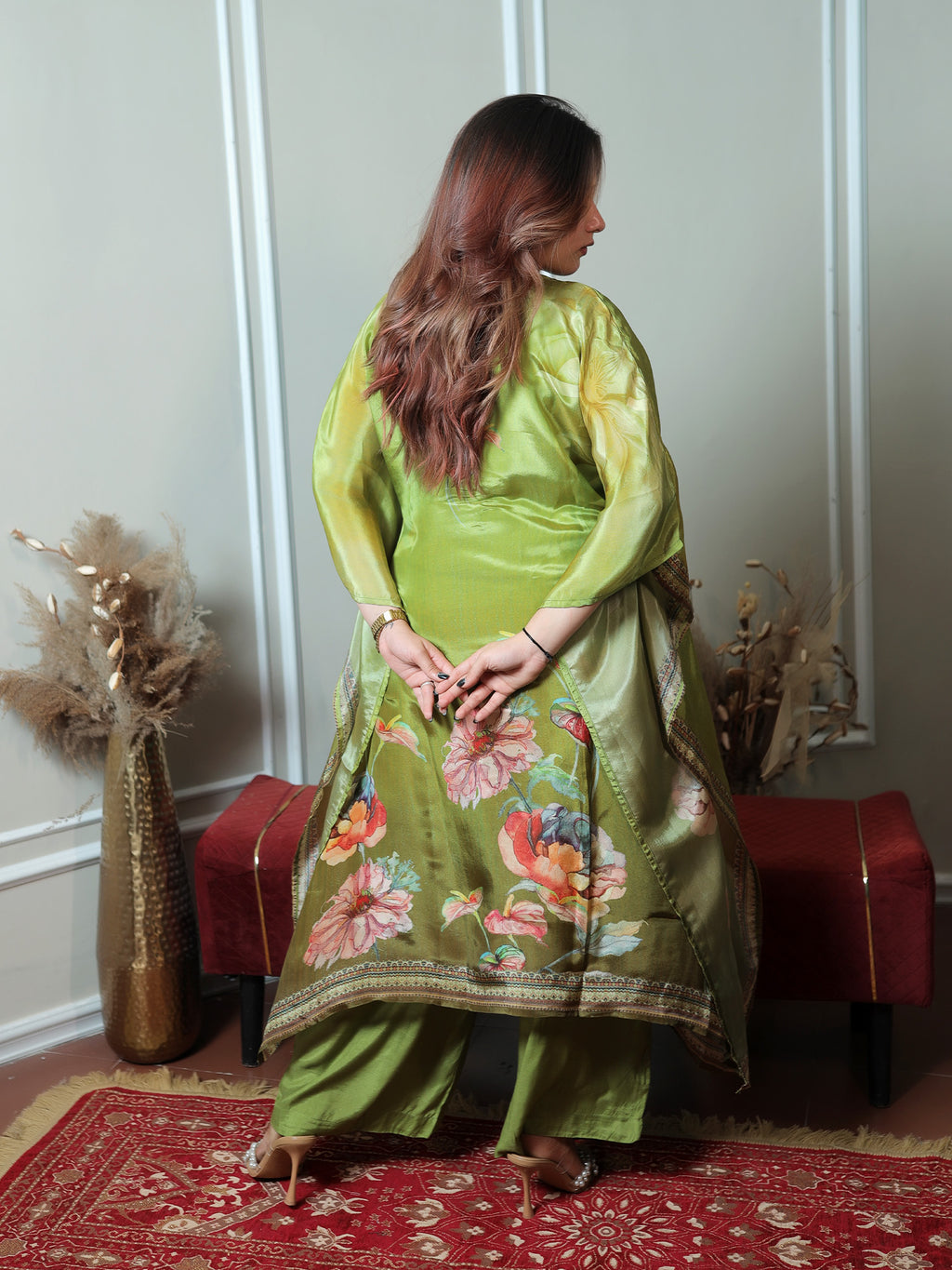 Green Flora Kaftan