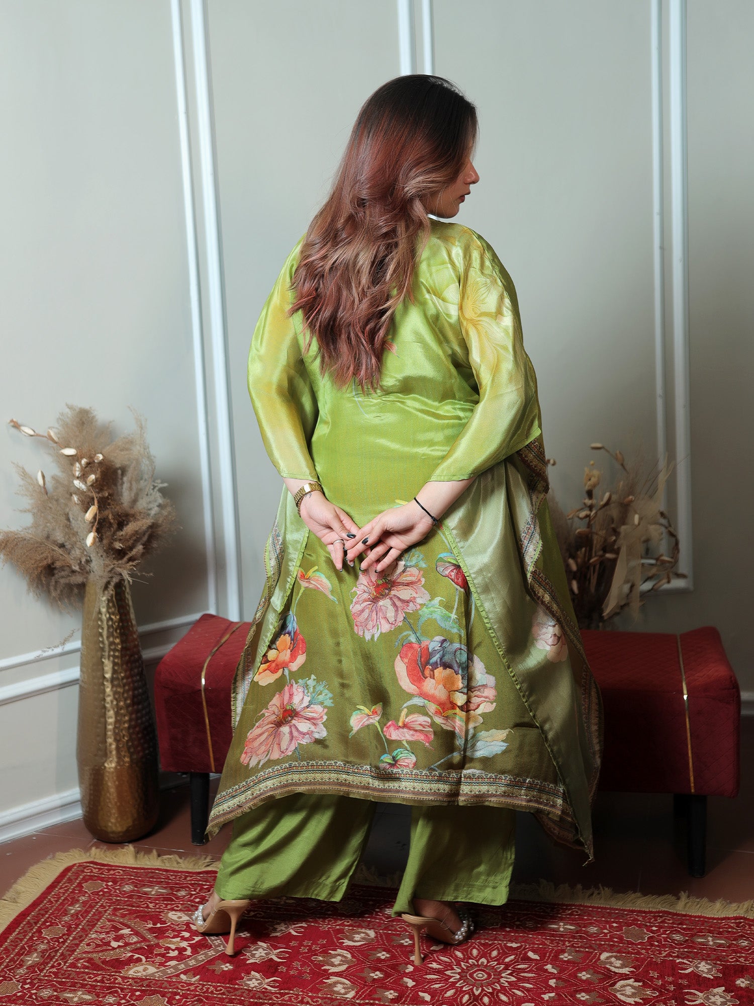 Green Flora Kaftan