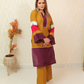 Mustard Wine Kurta Set