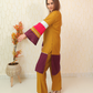 Mustard Wine Kurta Set