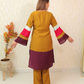 Mustard Wine Kurta Set
