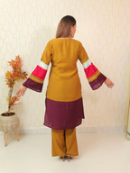 Mustard Wine Kurta Set