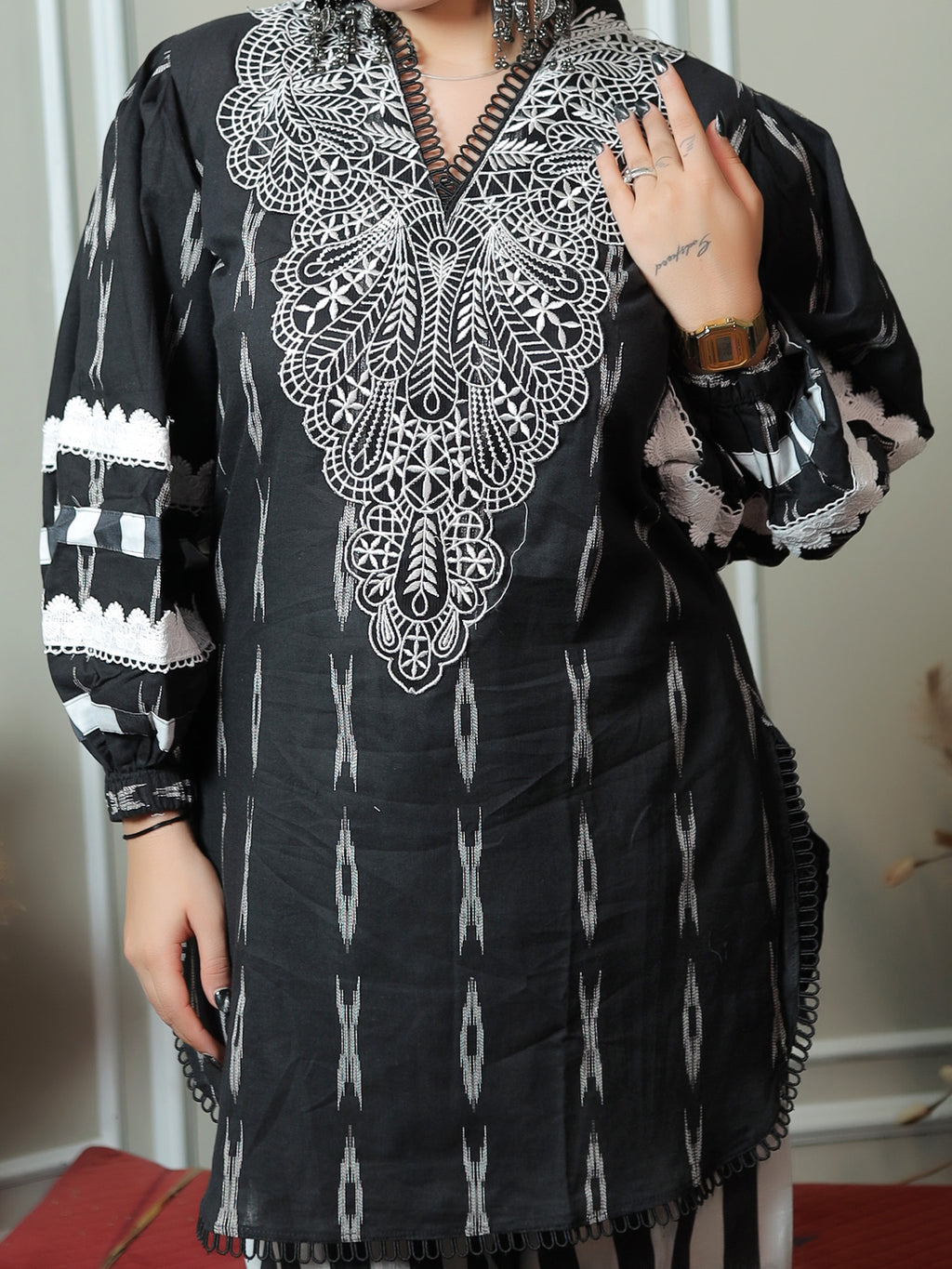 Black n white striped Set