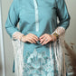 Blue fringe set
