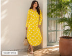 Yellow Polka Dress