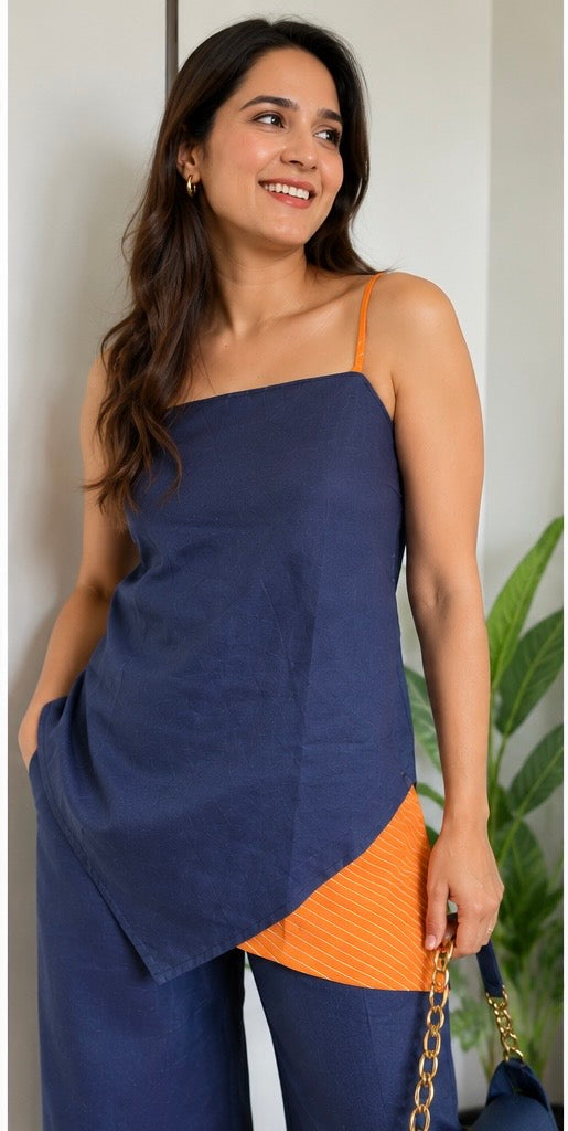 Denim Sunlit Strap Coord Set