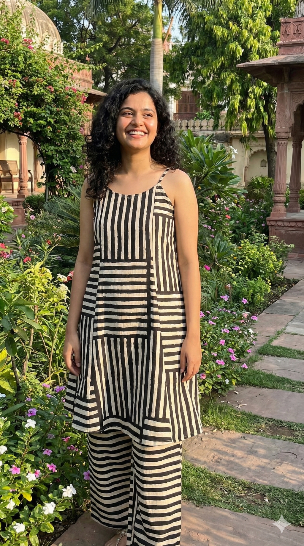 Mono Striped Co-ord Set