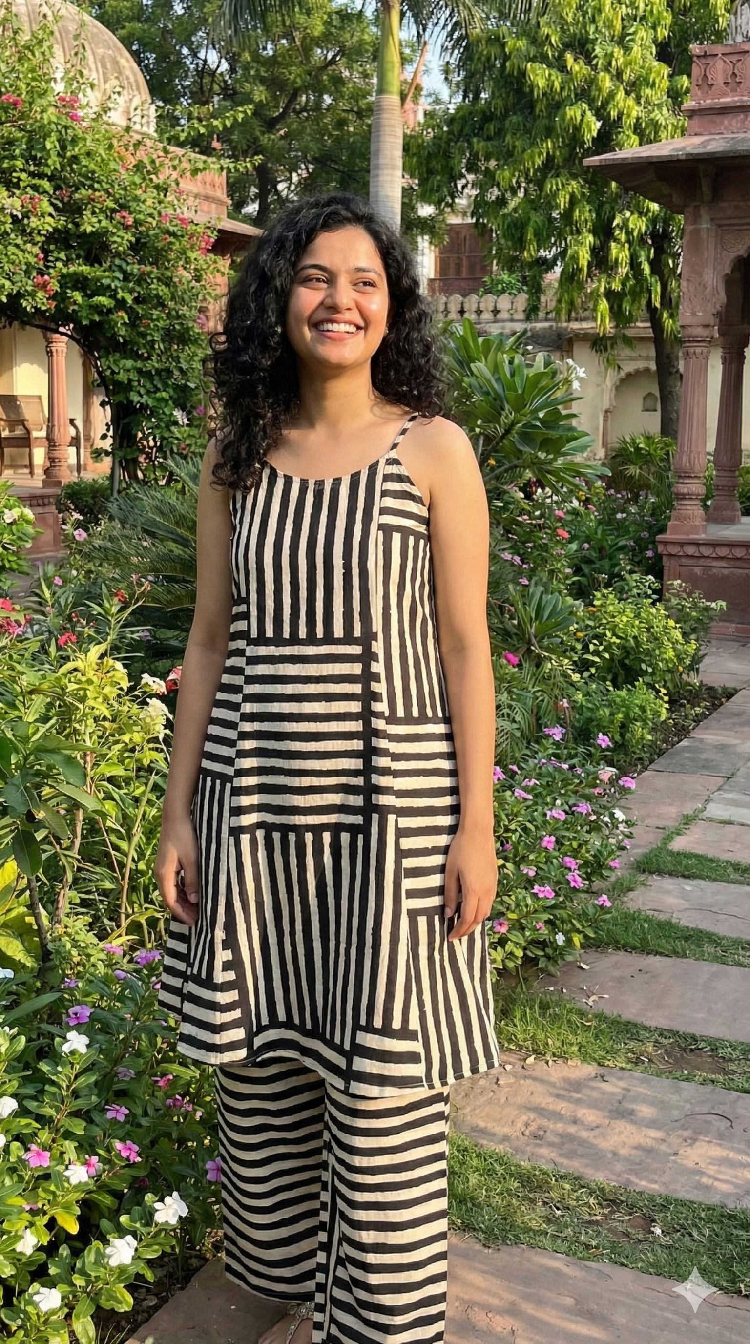 Mono Striped Co-ord Set