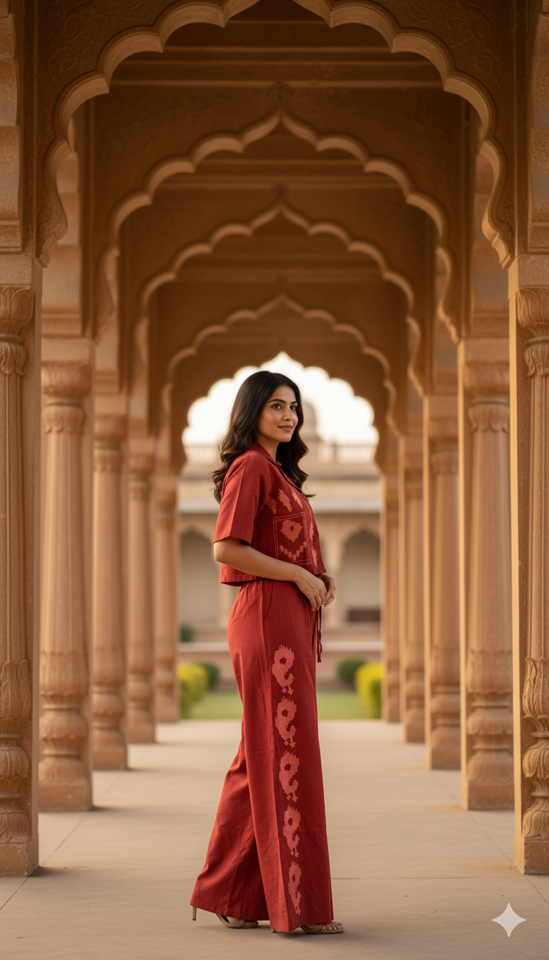 Rust Blossom Co-ord Set