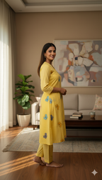 Yellow Butterfly Co-ord Set