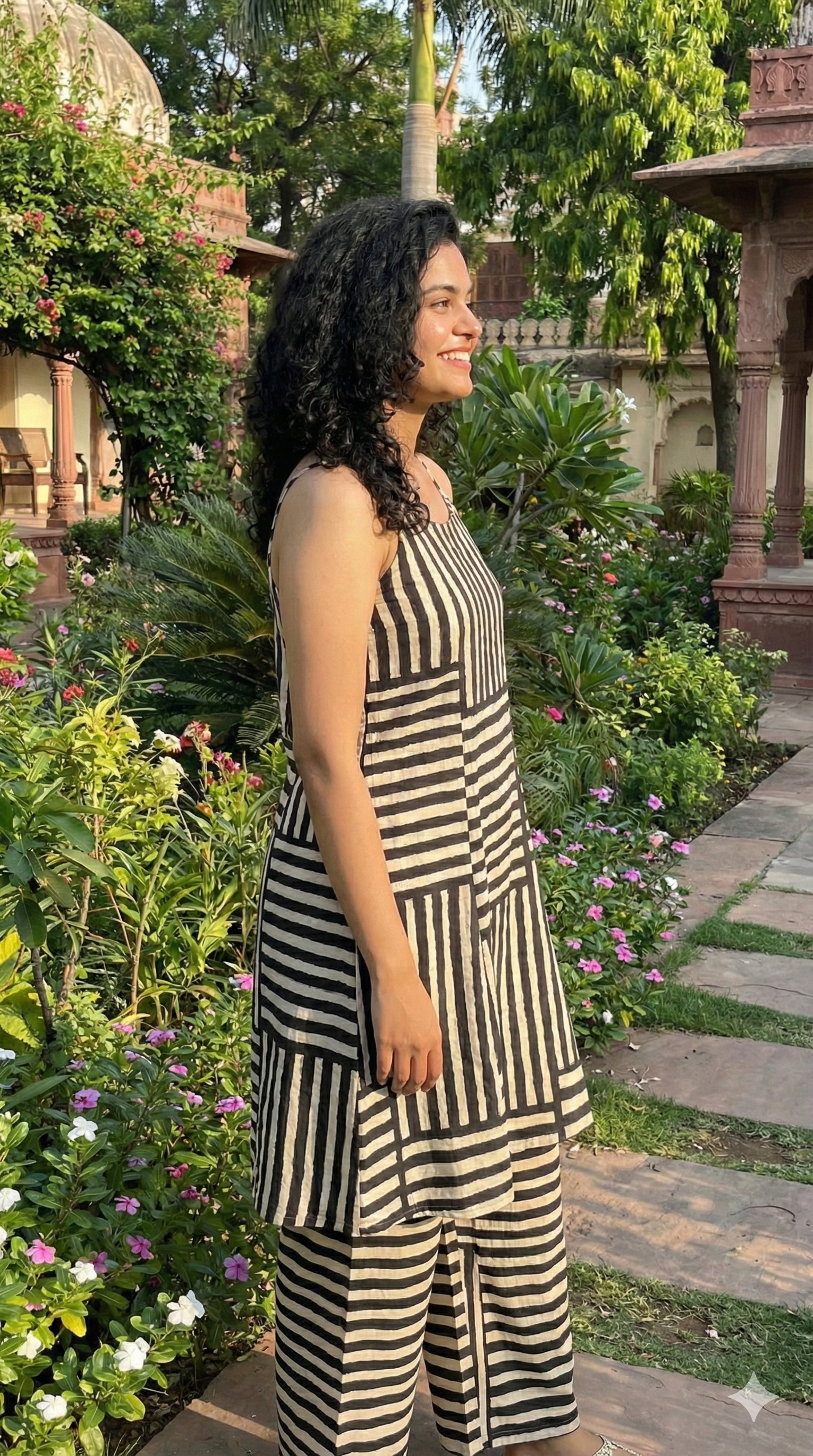 Mono Striped Co-ord Set