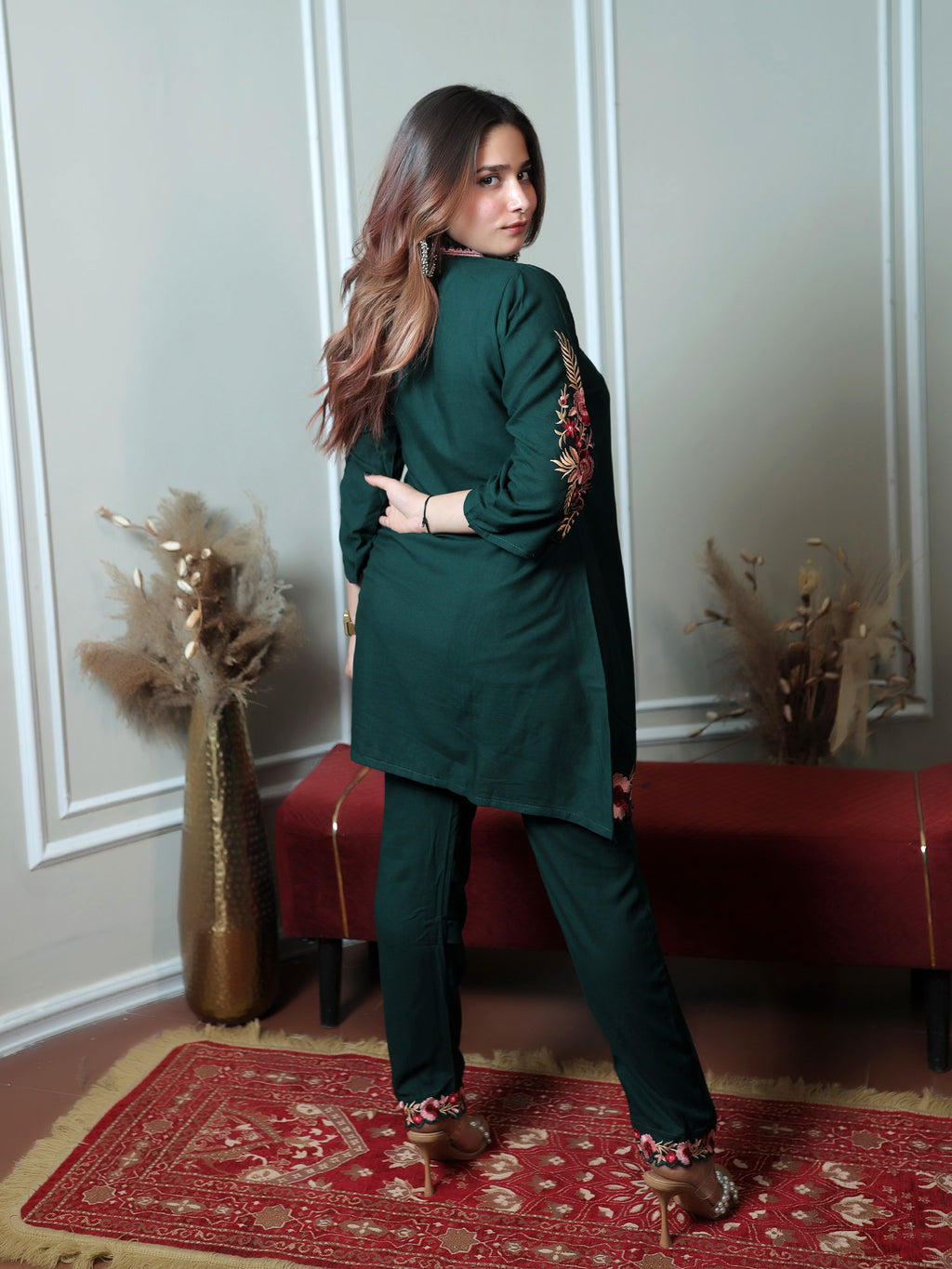 Green Multi Flower Co-ord Set