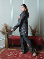 Grey Denim Patch Co-ord Set