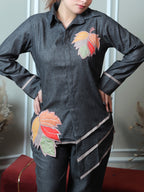 Grey Denim Patch Co-ord Set