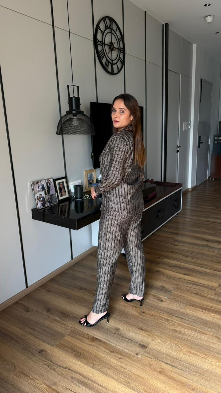 Black Muslin Co-ord Set