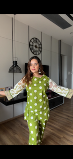 Green Polka Coord Set