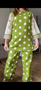 Green Polka Coord Set