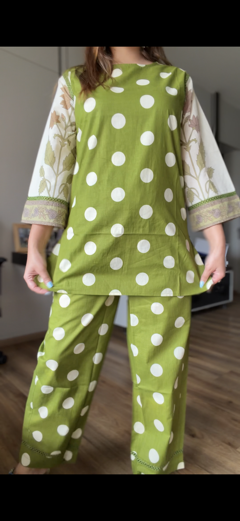 Green Polka Coord Set
