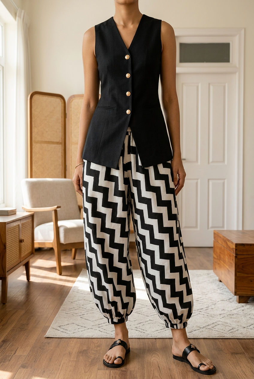 Waistcoat Balloon Pants set