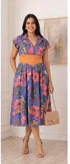 Flower Bloom Belt Dress
