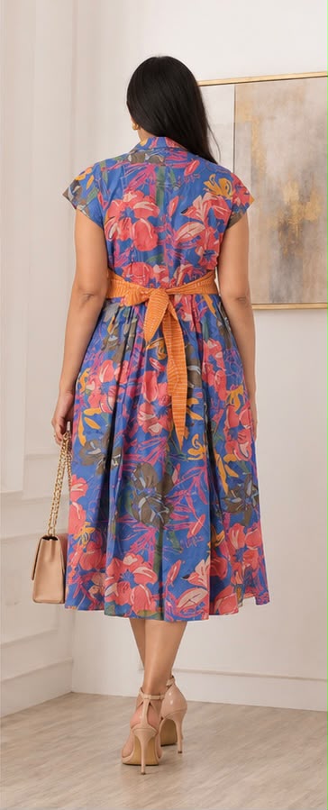 Flower Bloom Belt Dress
