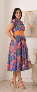 Flower Bloom Belt Dress