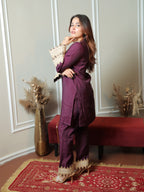 Jute Wine Co-ord Set